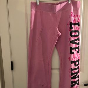 PINK sweatpants slightly worn size medium